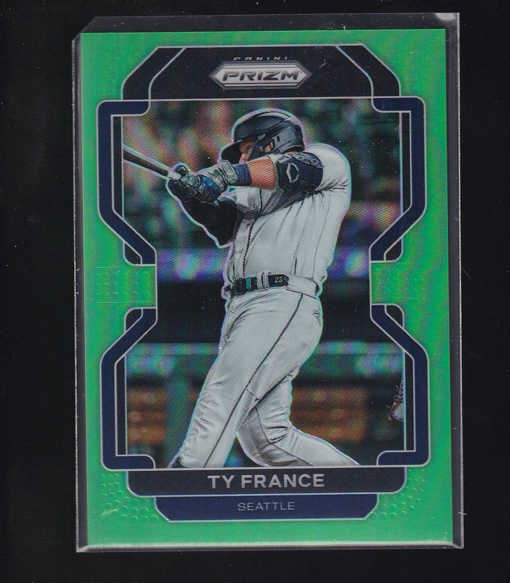 2022 Panini Prizm #233 Ty France Lime Green Prizm #/125