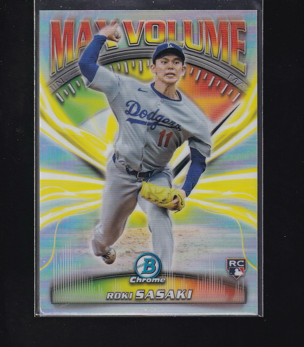 2025 Bowman Chrome #MV-1 Roki Sasaki Max Volume -Rookie