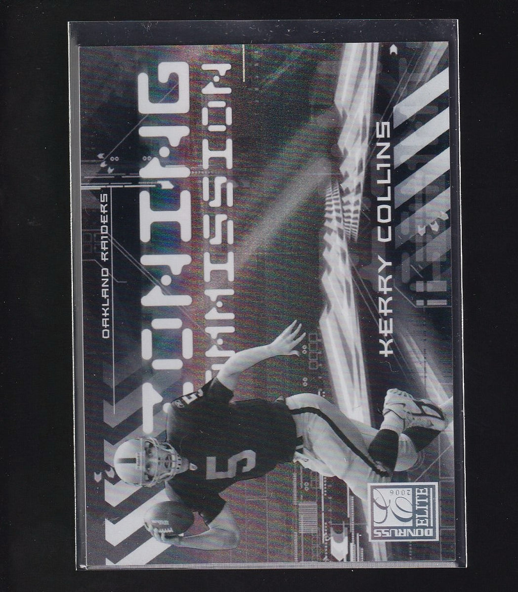 2006 Donruss Elite #ZC-10 Kerry Collins Zoning Commission Black #/500