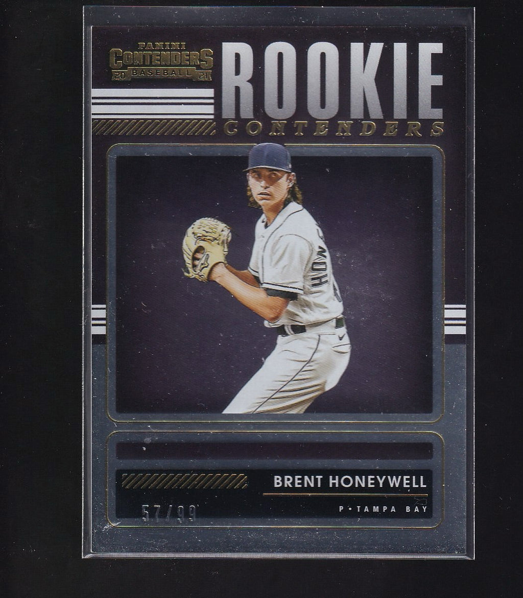 2021 Panini Contenders #RKC-BH Brent Honeywell Rookie Contenders Gold #/99
