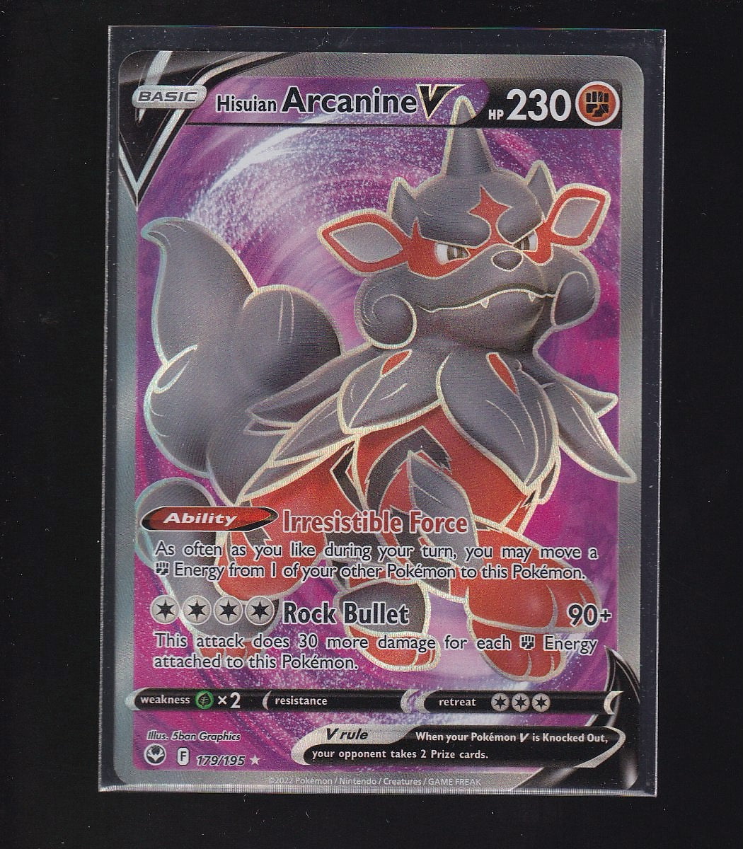 SWSH12: Silver Tempest #179/195 Hisuian Arcanine V (Full Art)