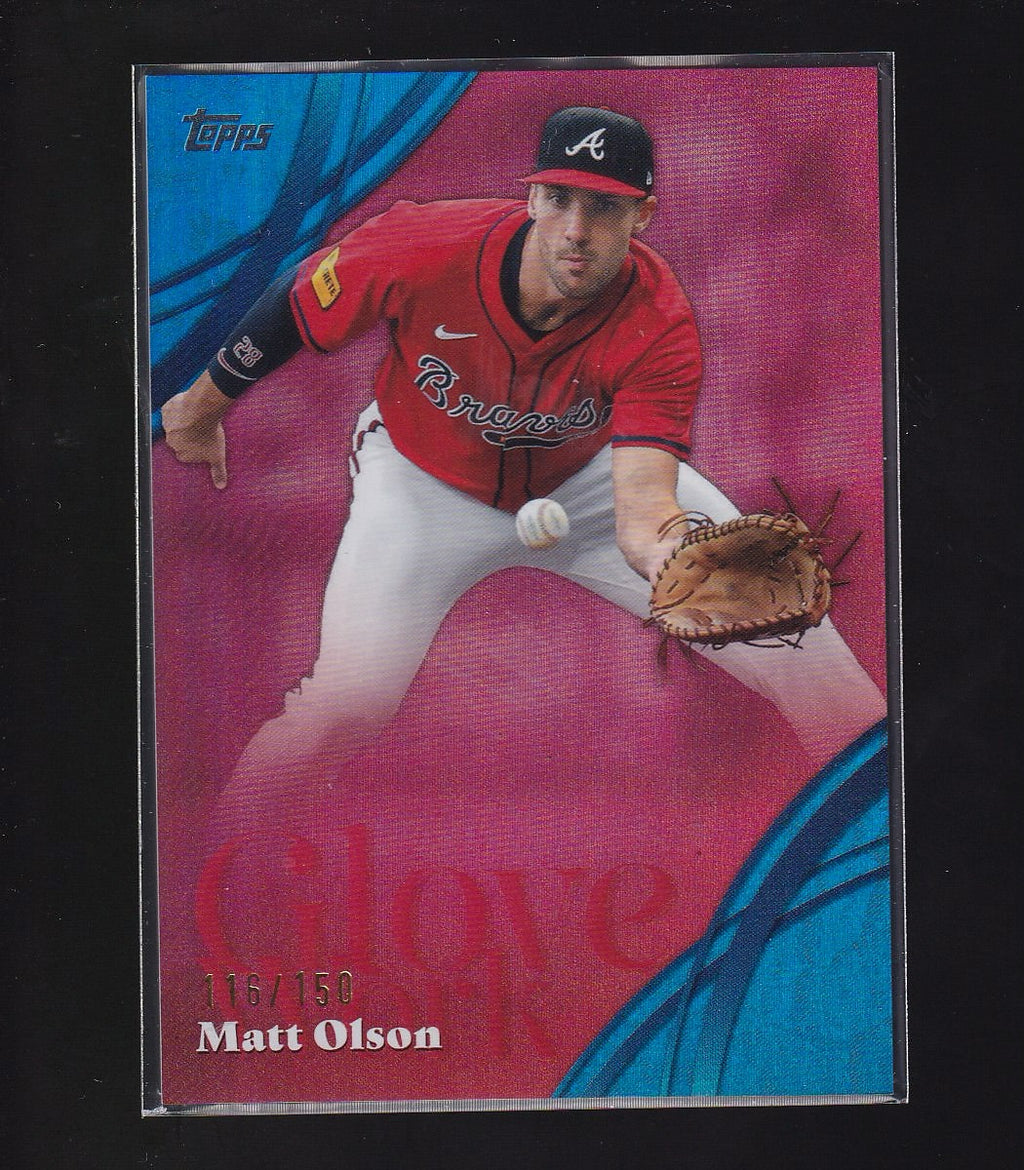 2026 Topps #GW-34 Matt Olson Glove Work Blue Foil #/150