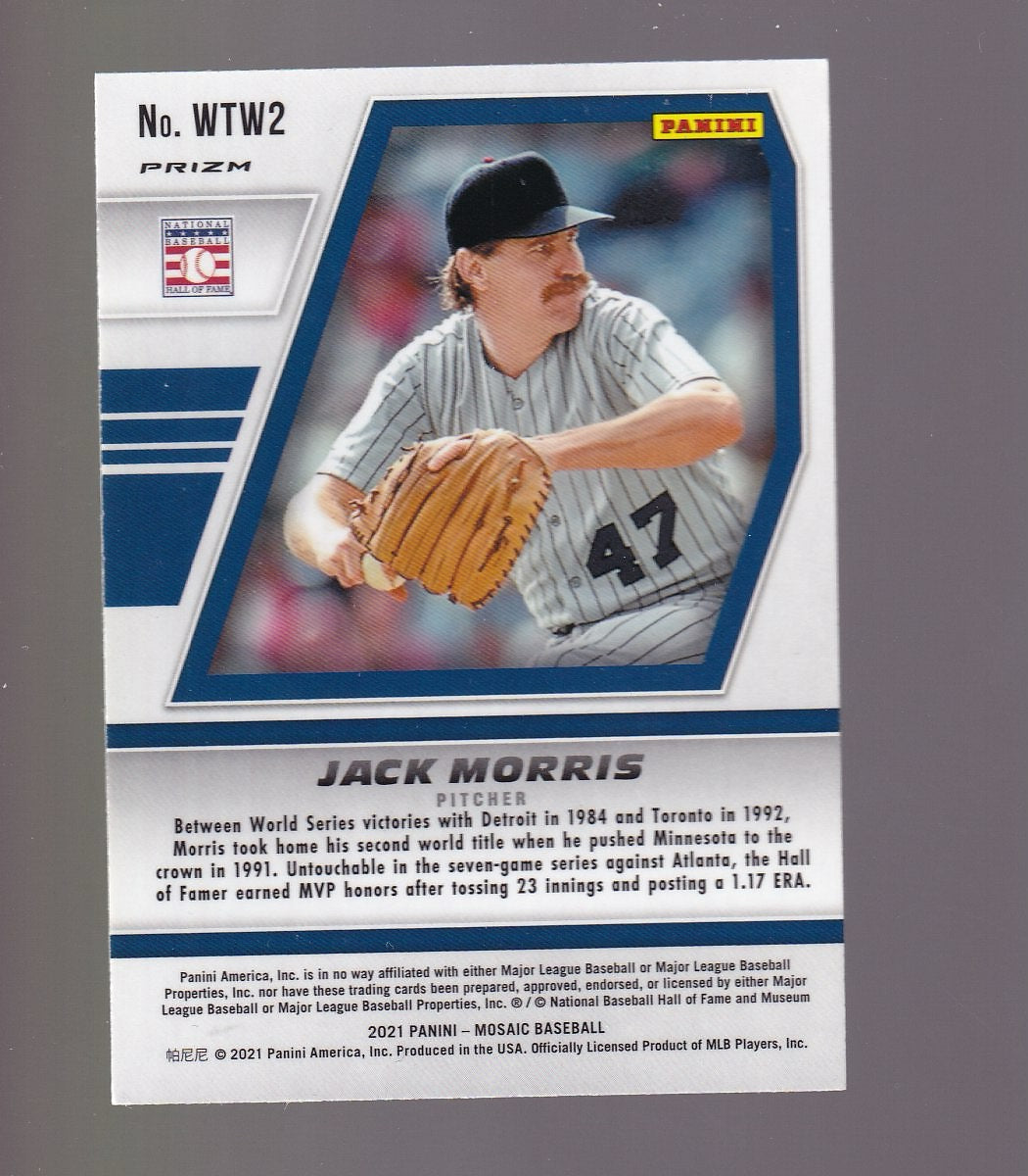 2021 Panini Mosaic #WTW2 Jack Morris Will to Win Green