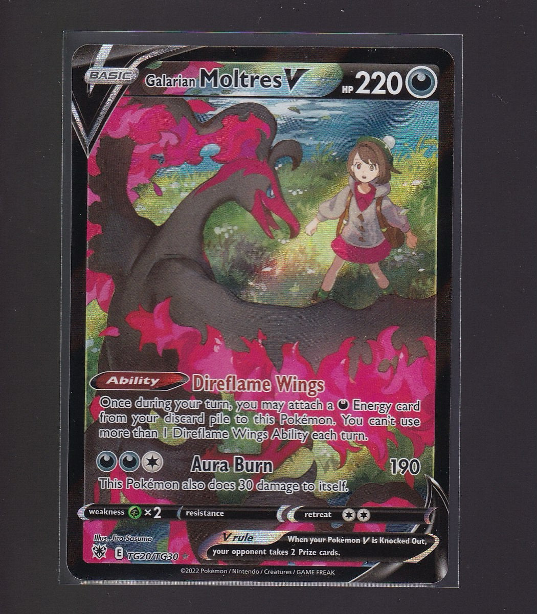 SWSH10: Astral Radiance Trainer Gallery #TG20/TG30 Galarian Moltres V