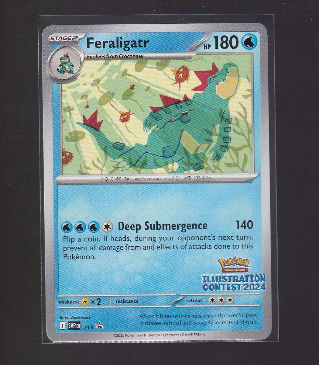 SV: Scarlet & Violet Promo Cards #213 Feraligatr-Illustration Contest 2024