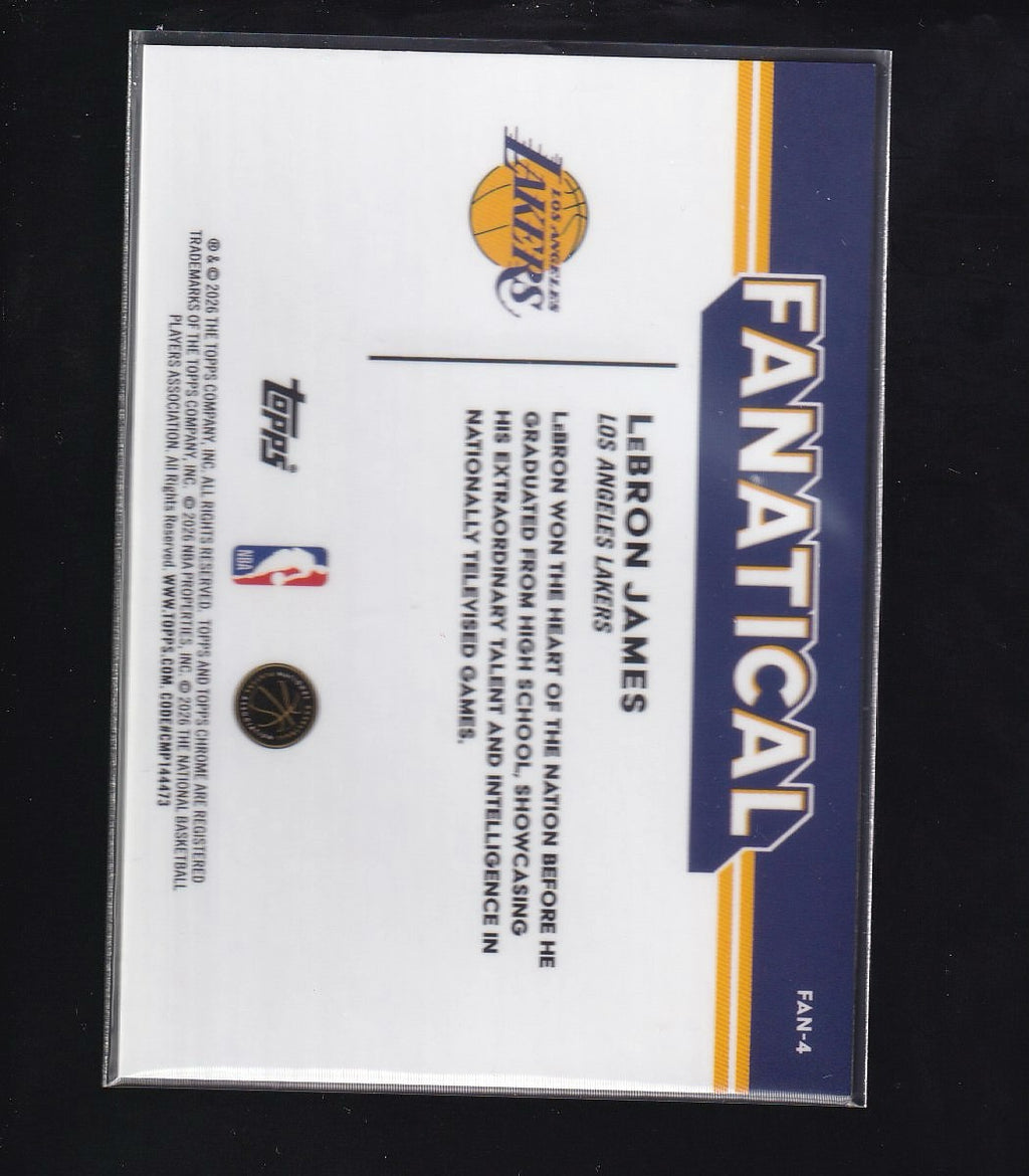 Topps Chrome Update #FAN-4 LeBron James -Fanatical -Case Hit