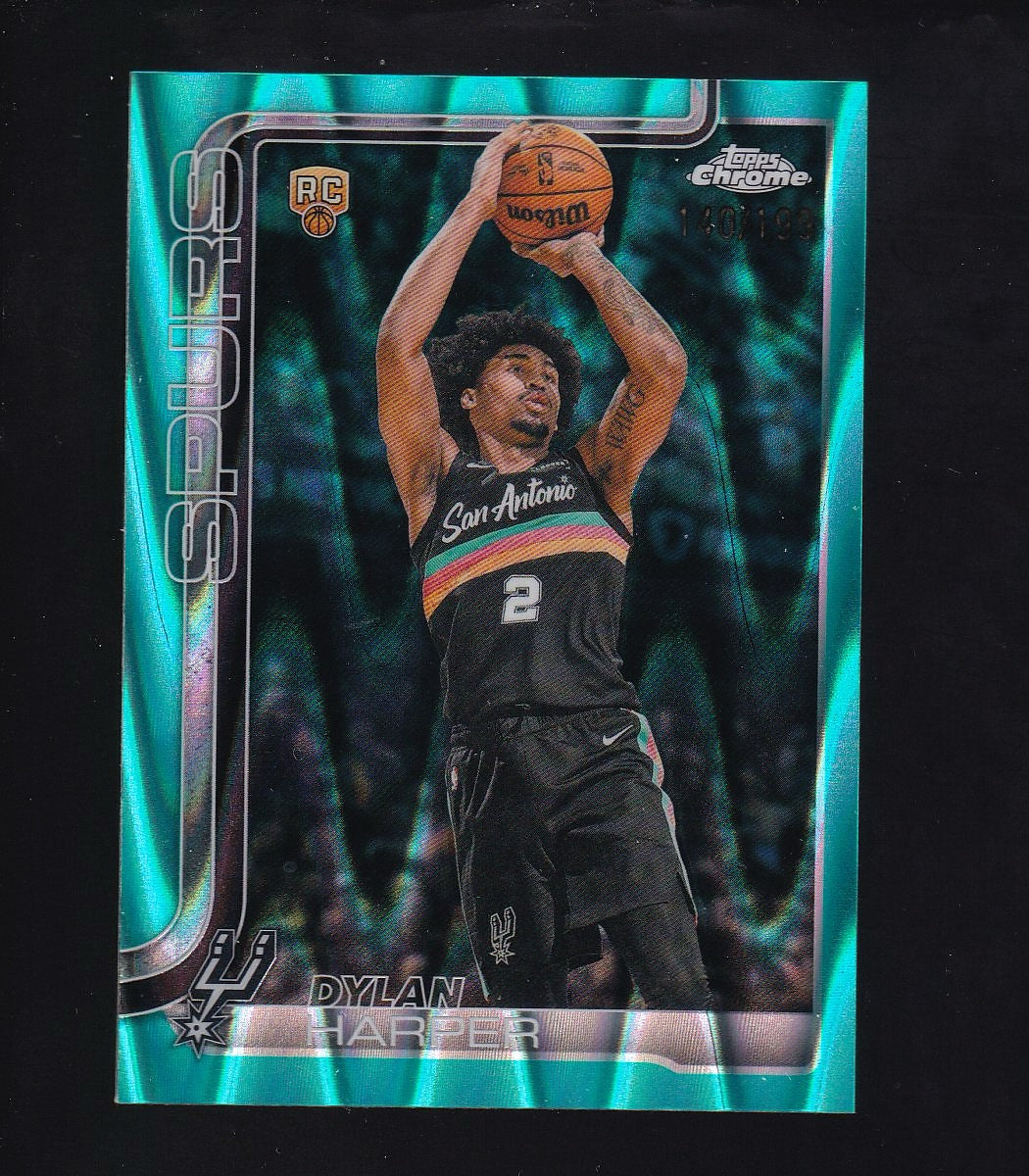 Topps Chrome Update #152 Dylan Harper Aqua Raywave Refractor #/199