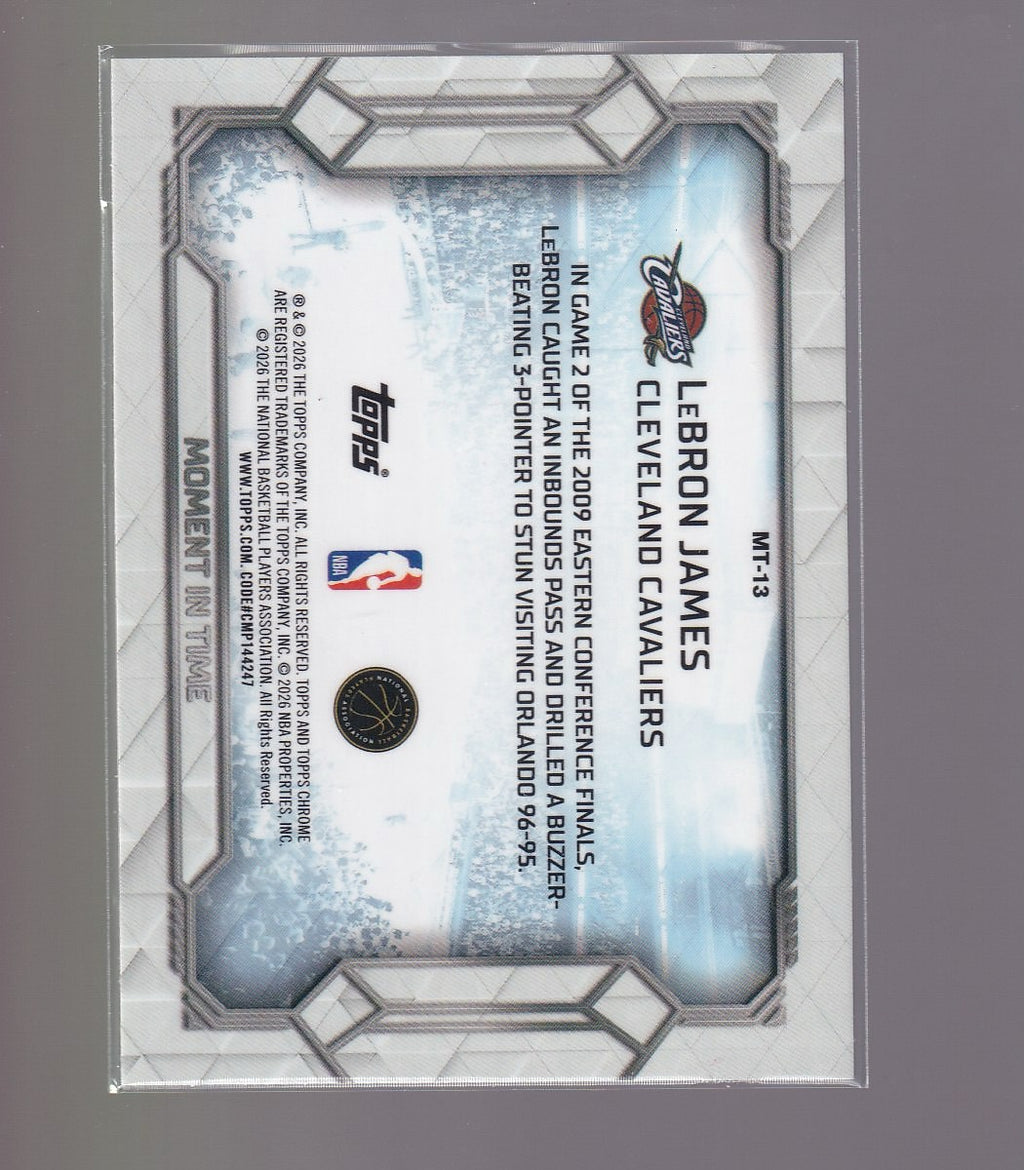2026 Topps Chrome Update #MT-13 LeBron James Moment in Time