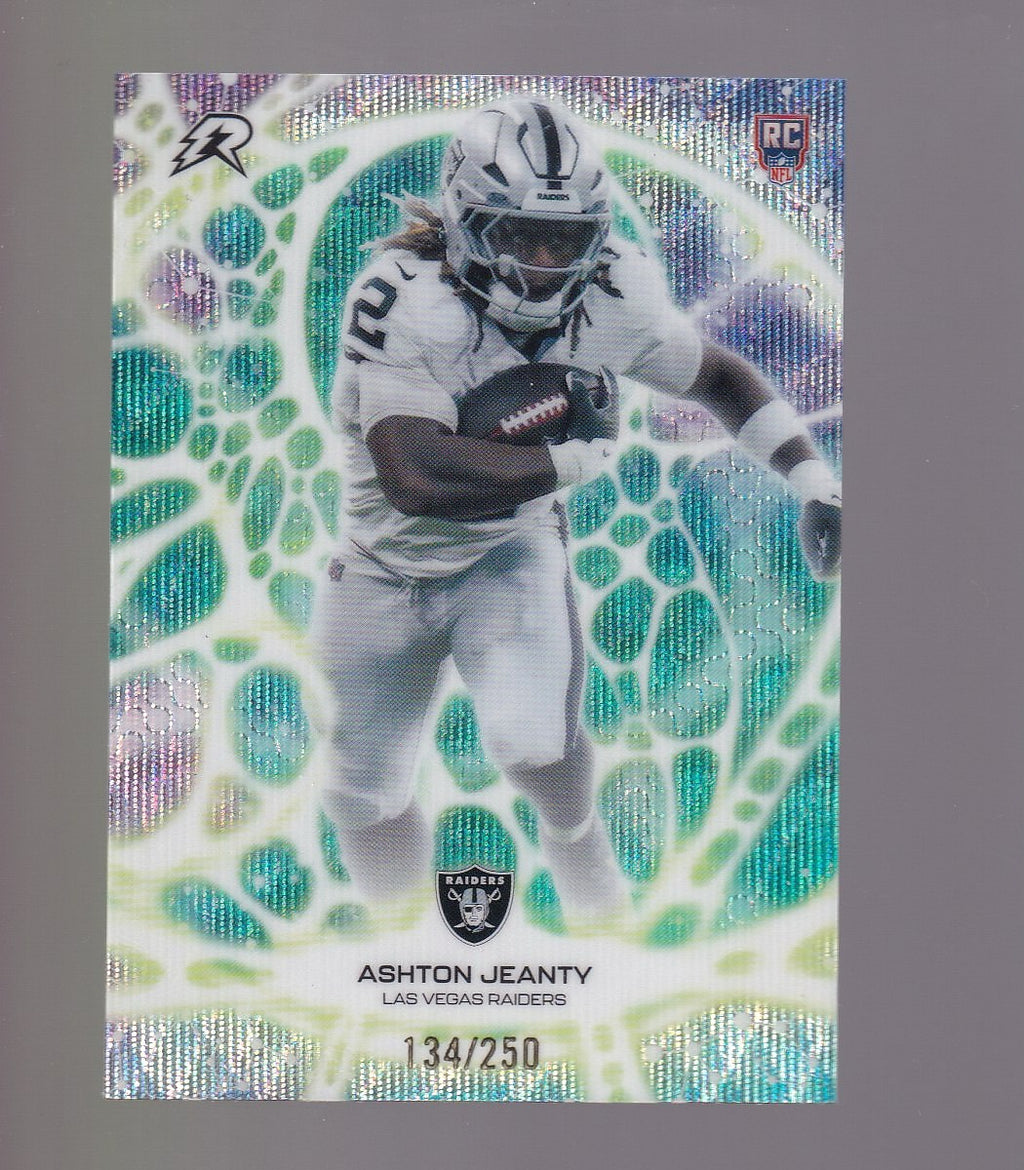 2025 Topps Resurgence #PT-3 Ashton Jeanty Protonyx Aqua Surge Refractor #/250