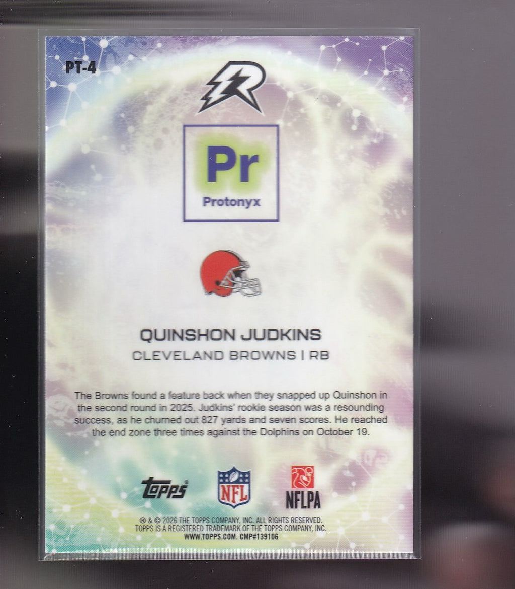 2025 Topps Resurgence #PT-4 Quinshon Judkins Protonyx