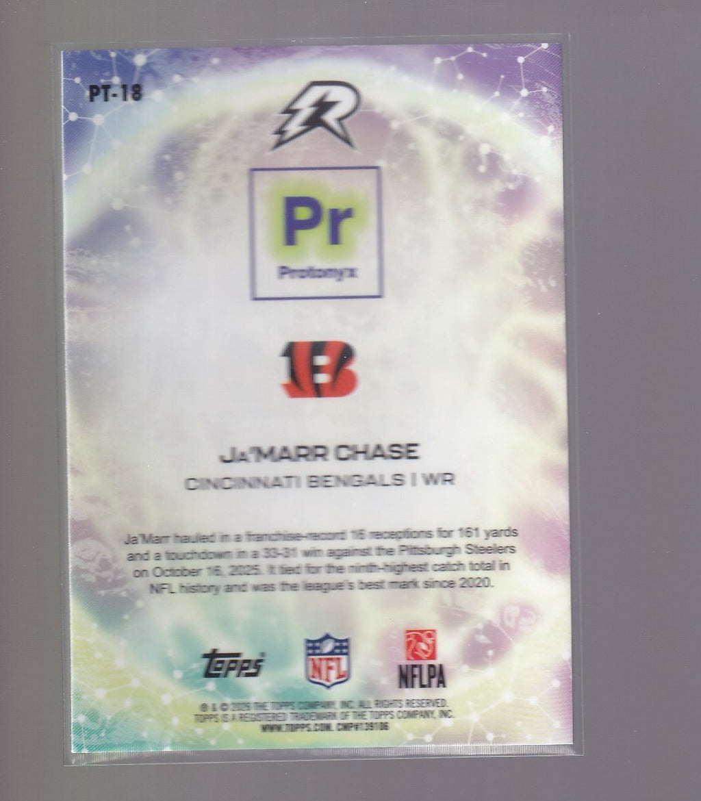 2025 Topps Resurgence #PT-18 Ja'Marr Chase Protonyx