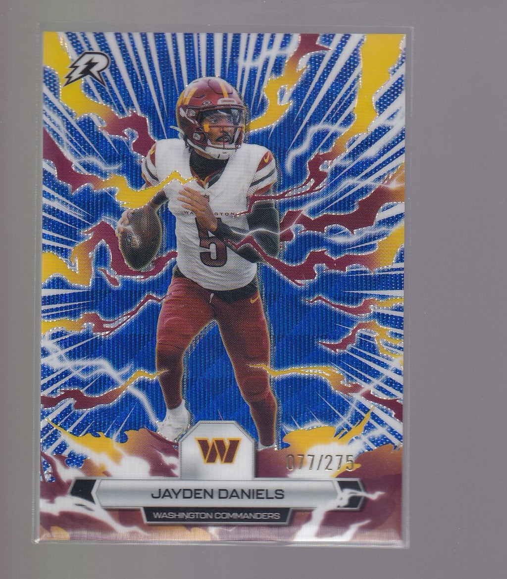 2025 Topps Resurgence #98 Jayden Daniels Navy Surge Refractor #/275