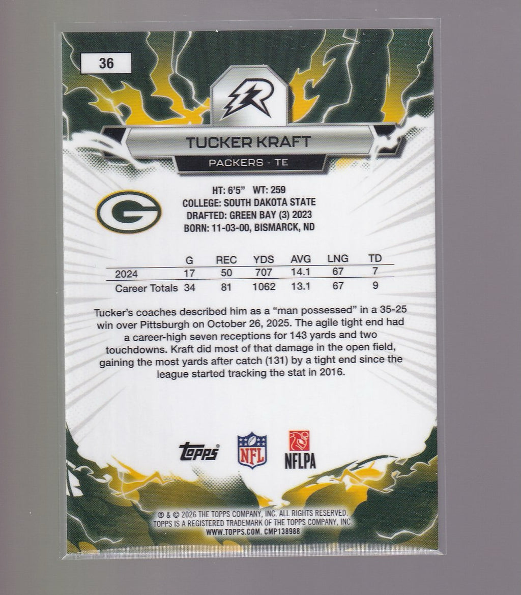 2025 Topps Resurgence #36 Tucker Kraft Prism Refractor