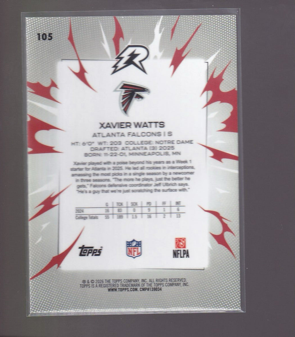 2025 Topps Resurgence #105 Xavier Watts Prism Refractor