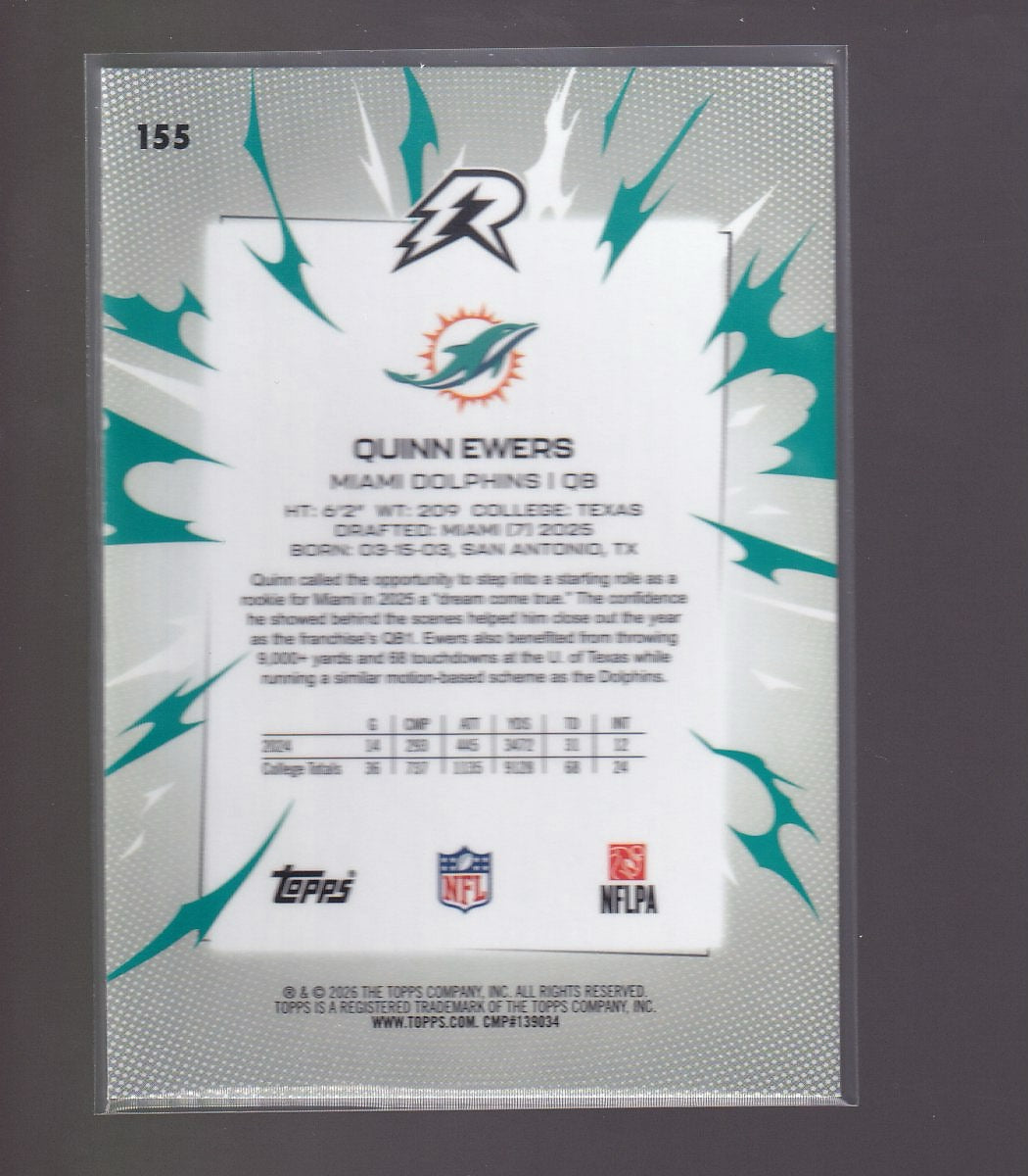2025 Topps Resurgence #155 Quinn Ewers Prism Refractor