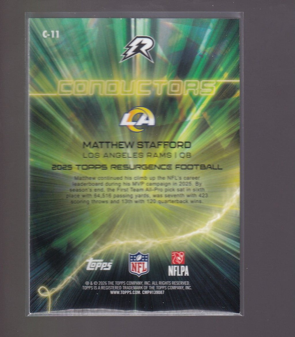 2025 Topps Resurgence #C-11 Matthew Stafford Conductors