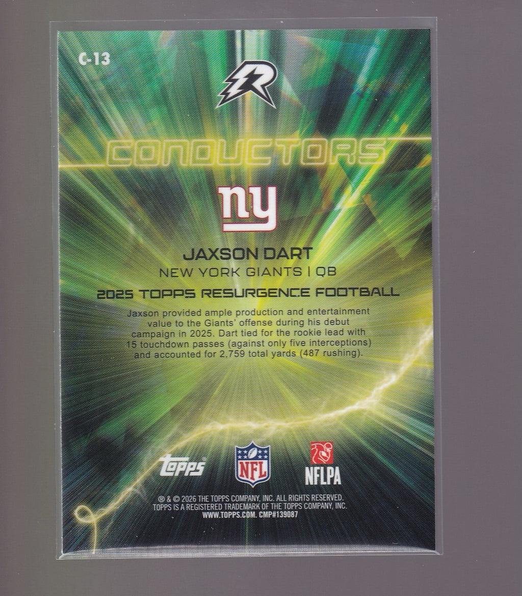 2025 Topps Resurgence #C-13 Jaxson Dart Conductors