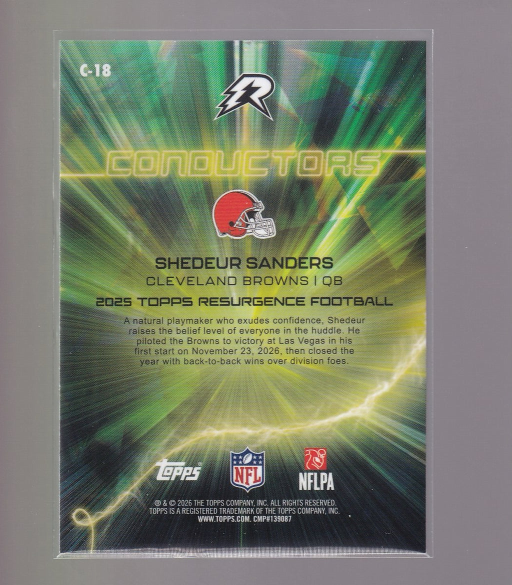 2025 Topps Resurgence #C-18 Shedeur Sanders Conductors