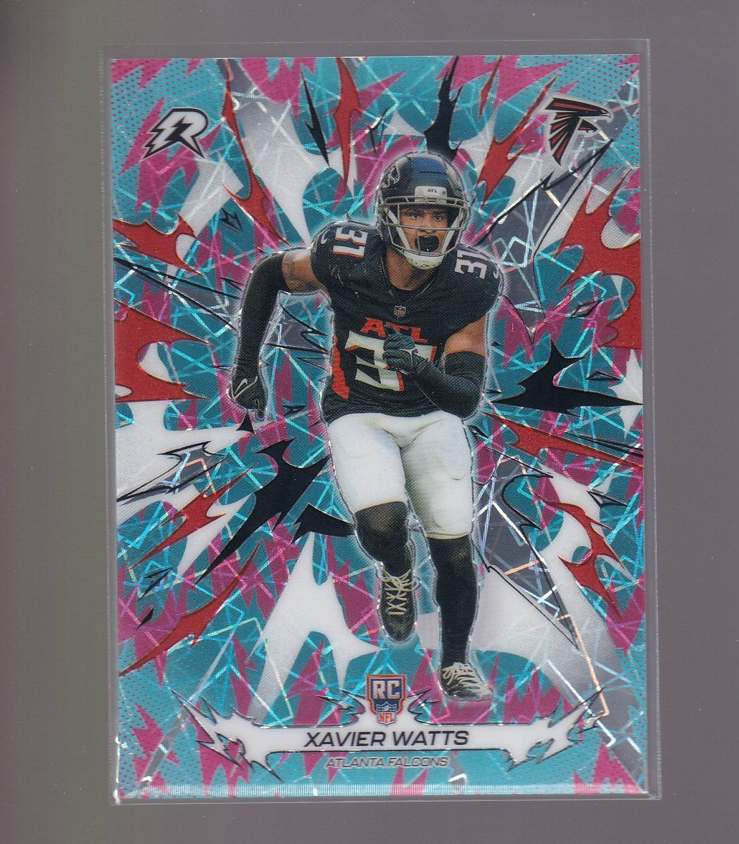 2025 Topps Resurgence #105 Xavier Watts Sky Blue & Pink Shock Refractor