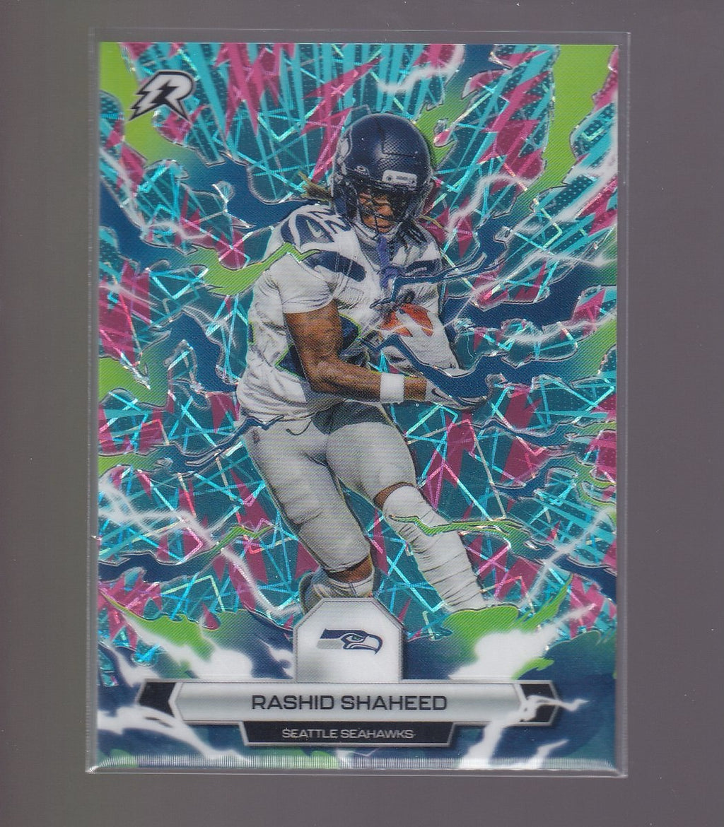 2025 Topps Resurgence #92 Rashid Shaheed Sky Blue & Pink Shock Refractor