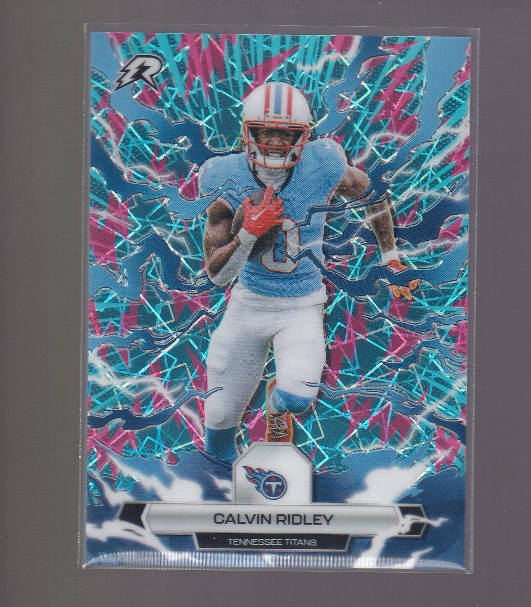 2025 Topps Resurgence #97 Calvin Ridley Sky Blue & Pink Shock Refractor