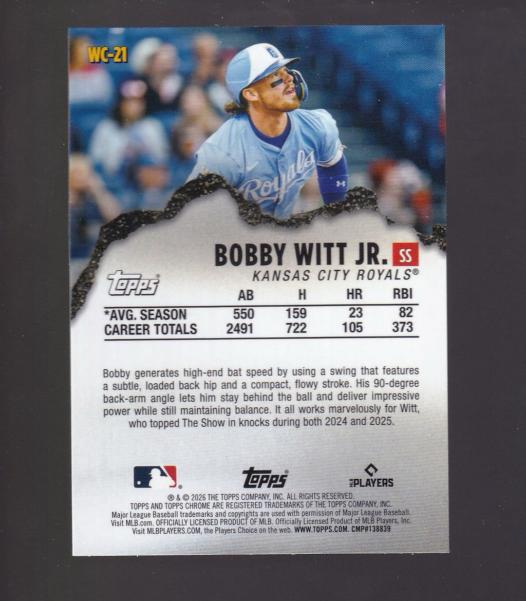 2026 Topps Chrome #WC-21 Bobby Witt Jr. Wrecking Crew