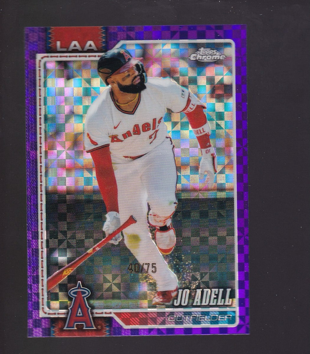 2026 Topps Chrome #235 Jo Adell Purple X-Fractors #/75