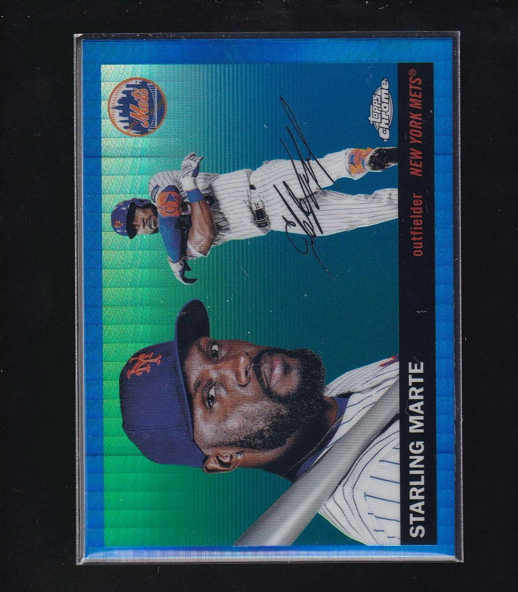 2025 Topps Chrome Platinum #59 Starling Marte Blue Prism Refractors