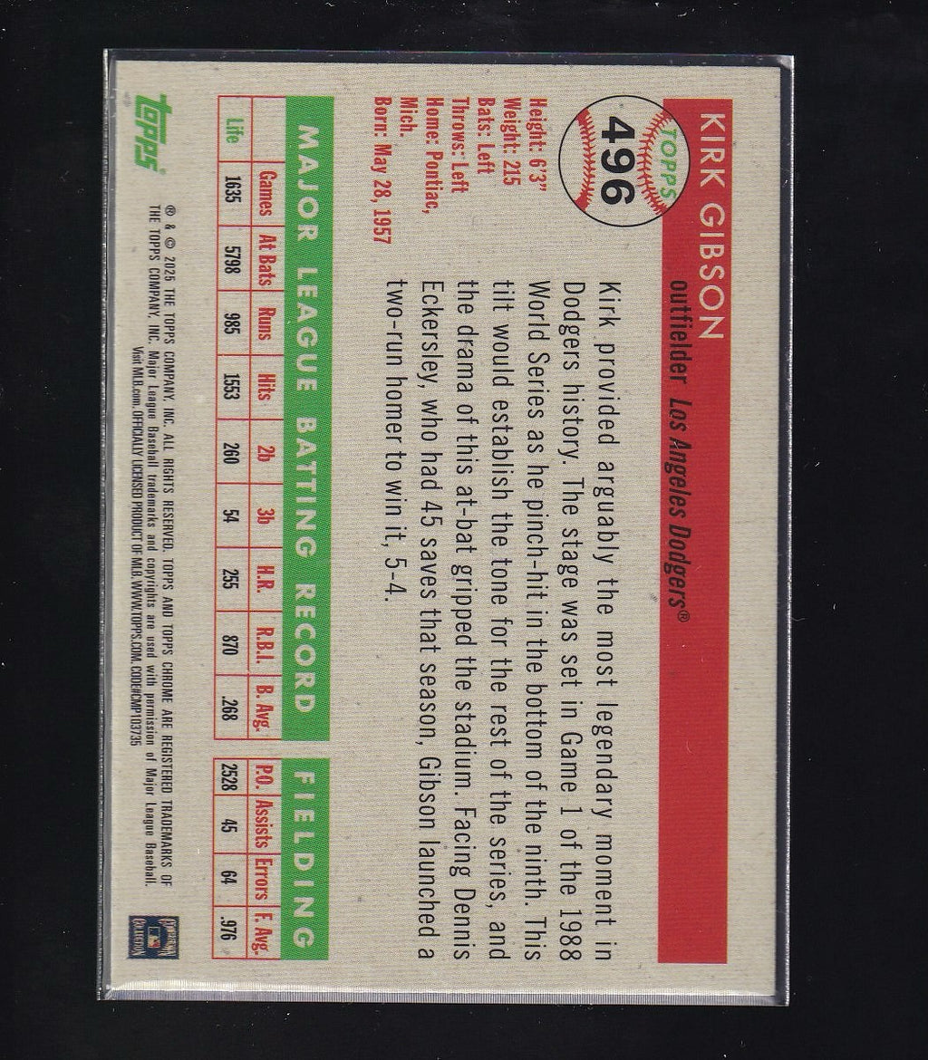 2025 Topps Chrome Platinum #496 Kirk Gibson Prism Refractors