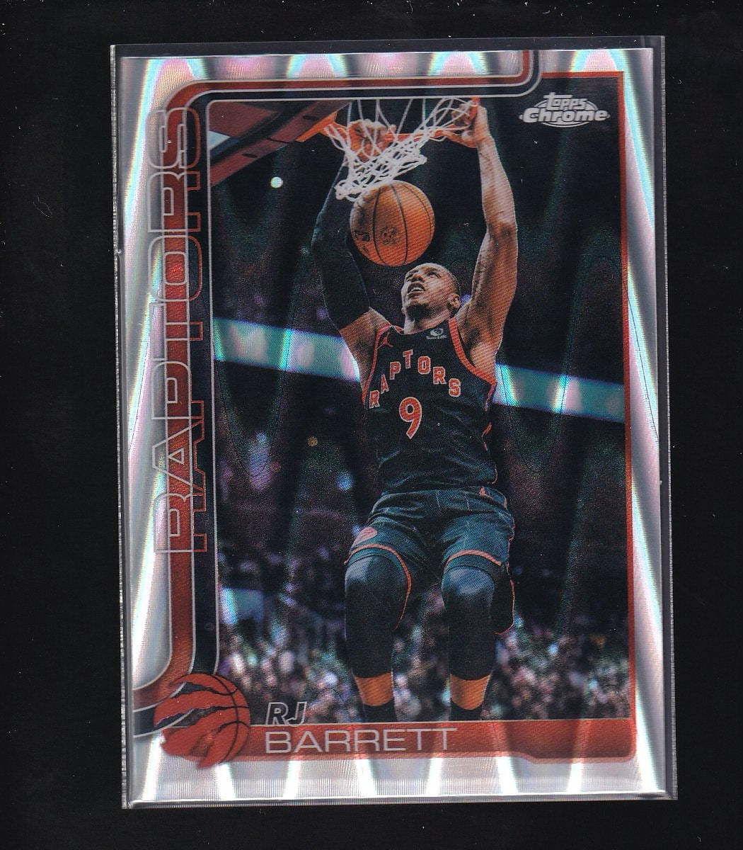 202 Topps Chrome Update #73 RJ Barrett RayWave Refractor