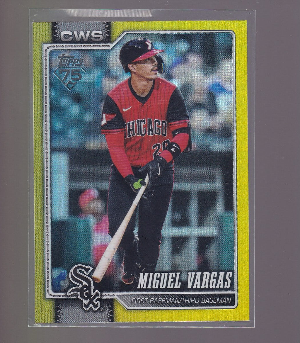 2026 Topps #329 Miguel Vargas Yellow Holo Foil