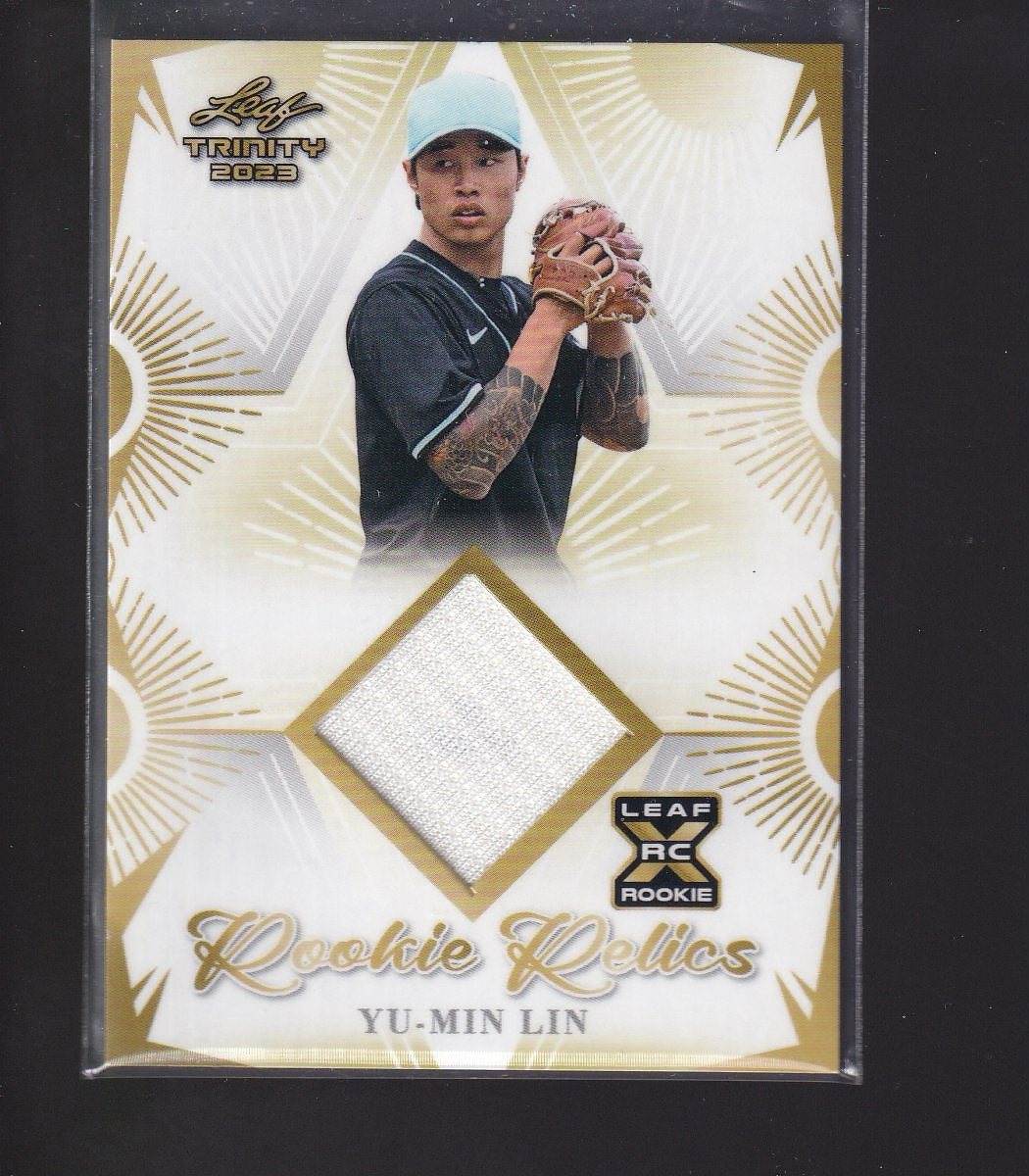 2023 Leaf Trinity #RR-50 Yu-Min Lin Rookie Relics