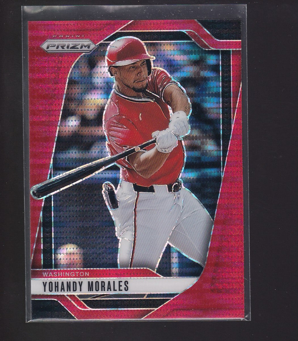 2025 Panini Prizm #190 Yohandy Morales Red Pulsar Prizms