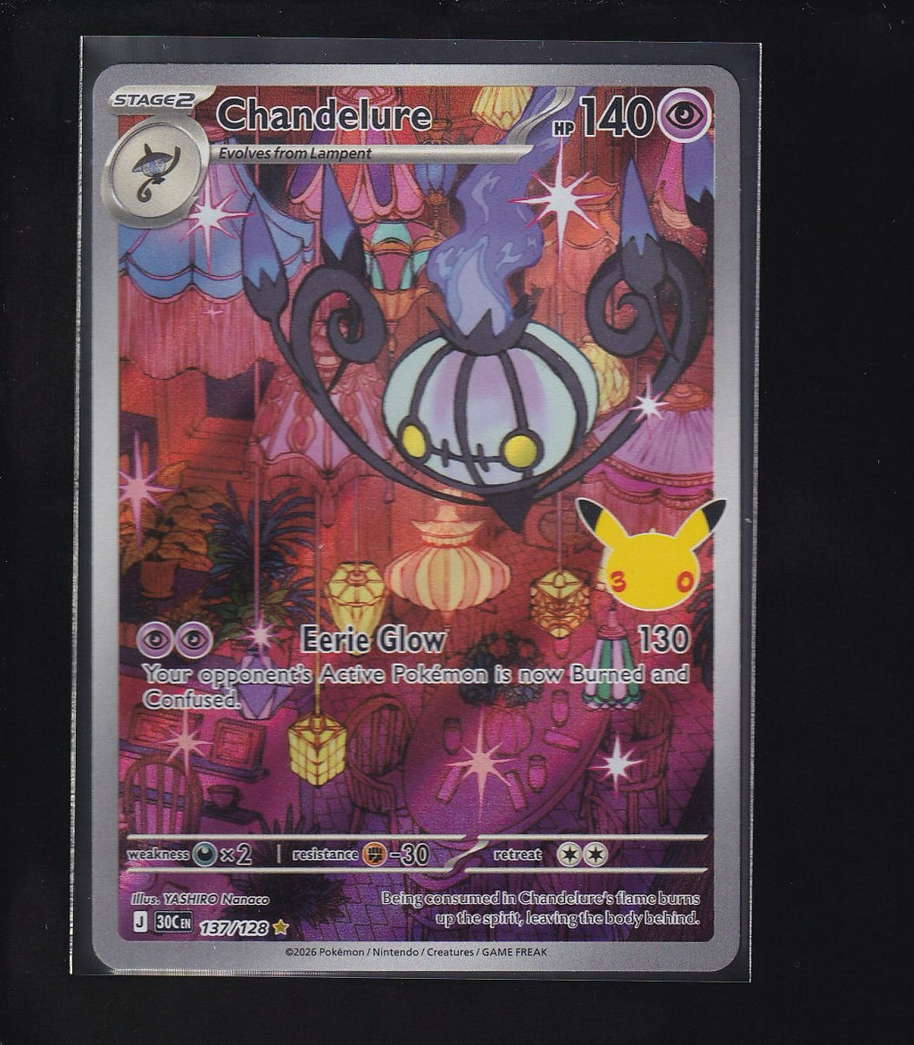 ME: 30th Celebration #137/128 Chandelure -Illustration Rare