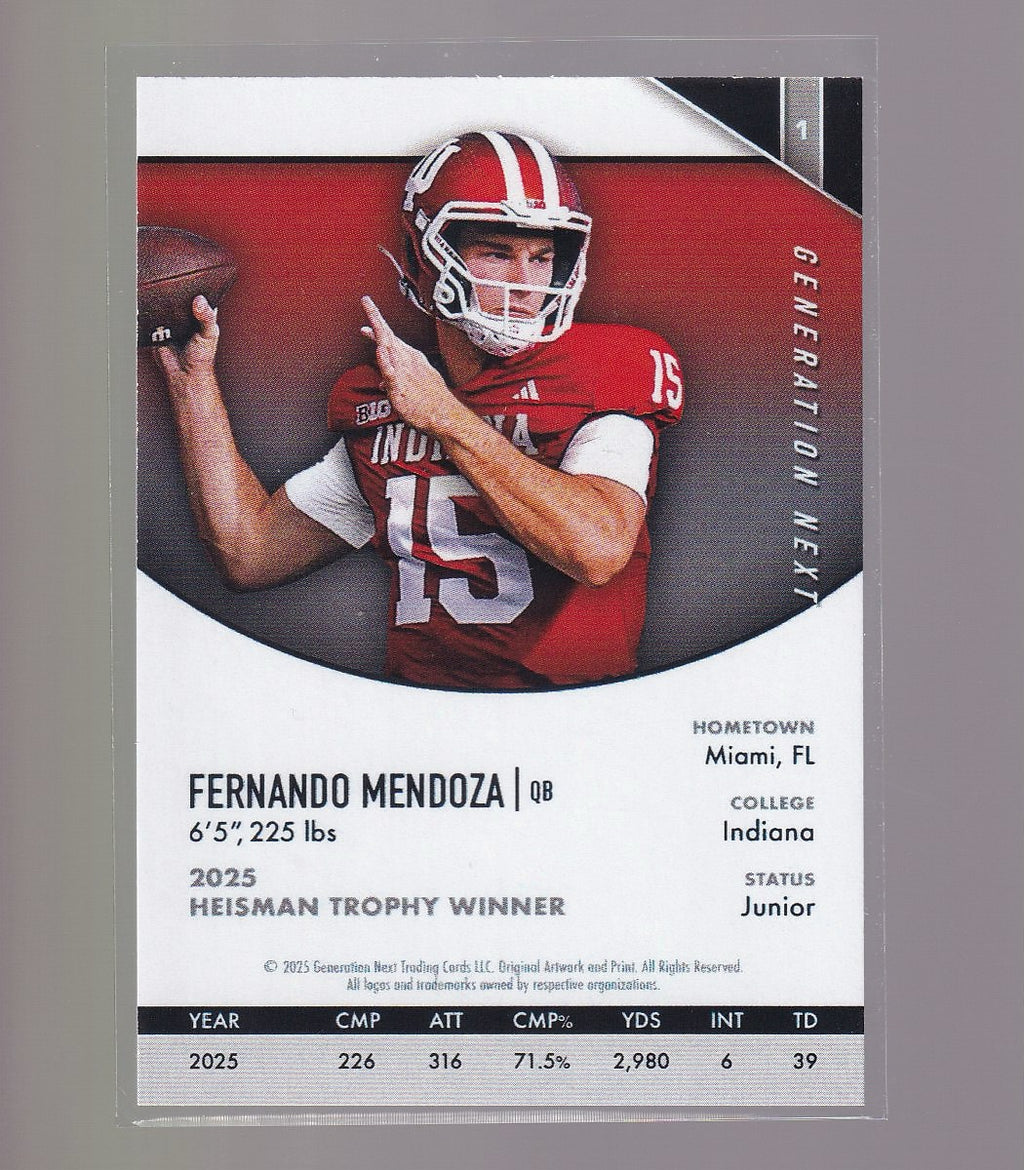 Generation Next #1 Fernando Mendoza Heisman Trophy Winner