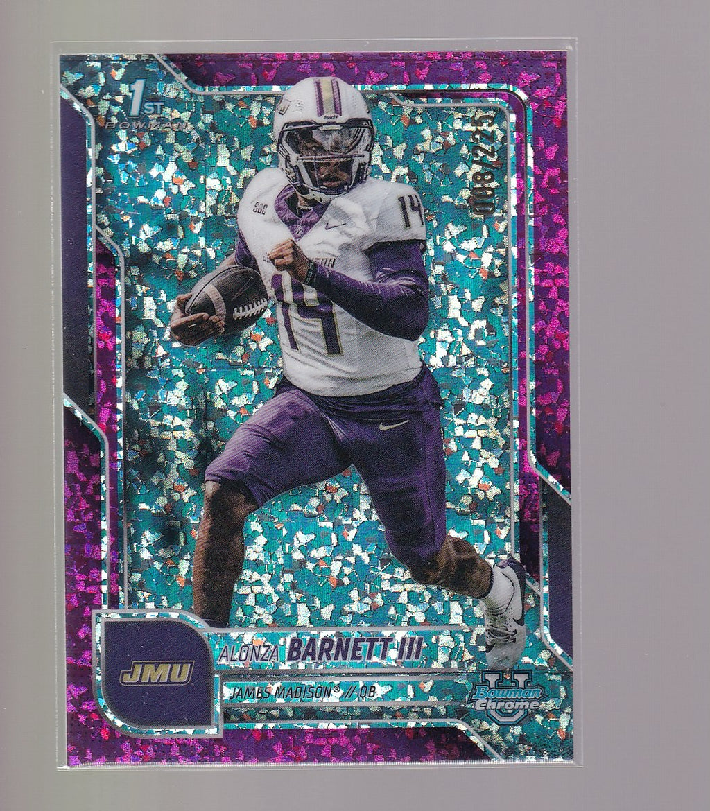 2025 Bowman U Chrome #35 Alonza Barnett III Fuchsia Mini-Diamond Refractor #/225