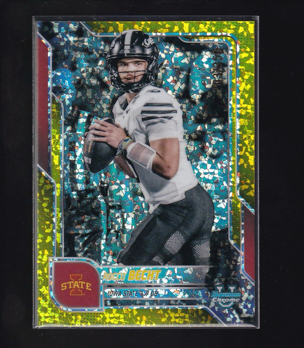 2025 Bowman U Chrome #188 Rocco Becht Yellow Mini-Diamond Refractor #/350