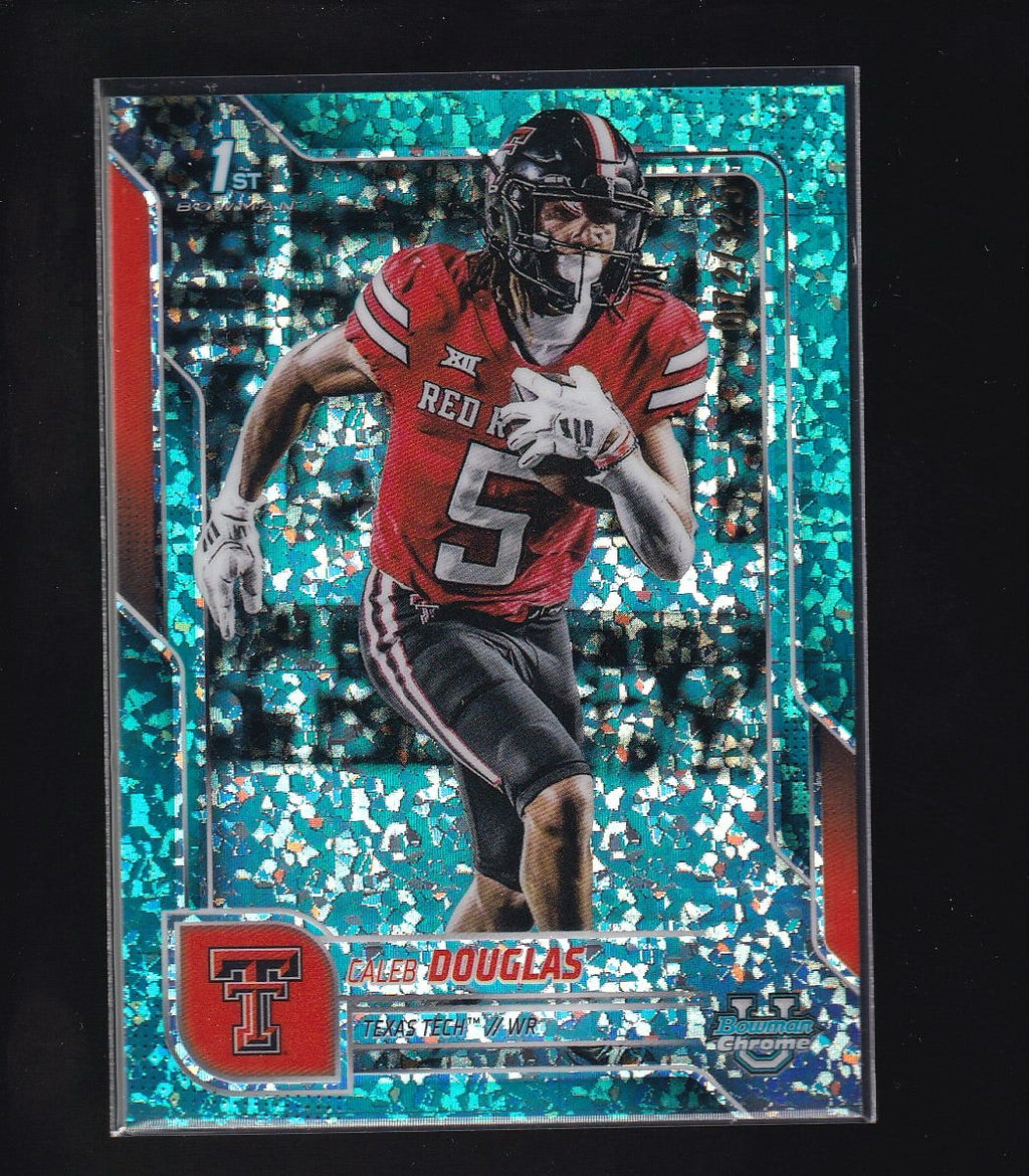 2025 Bowman U Chrome #74 Caleb Douglas Aqua Mini-Diamond Refractor #/325