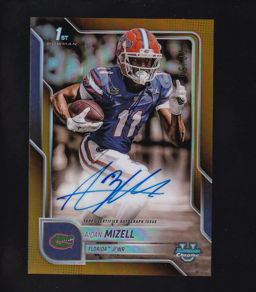 2025 Bowman UChrome #BCA-AM Aidan Mizell Autographs Gold Refractor #/50
