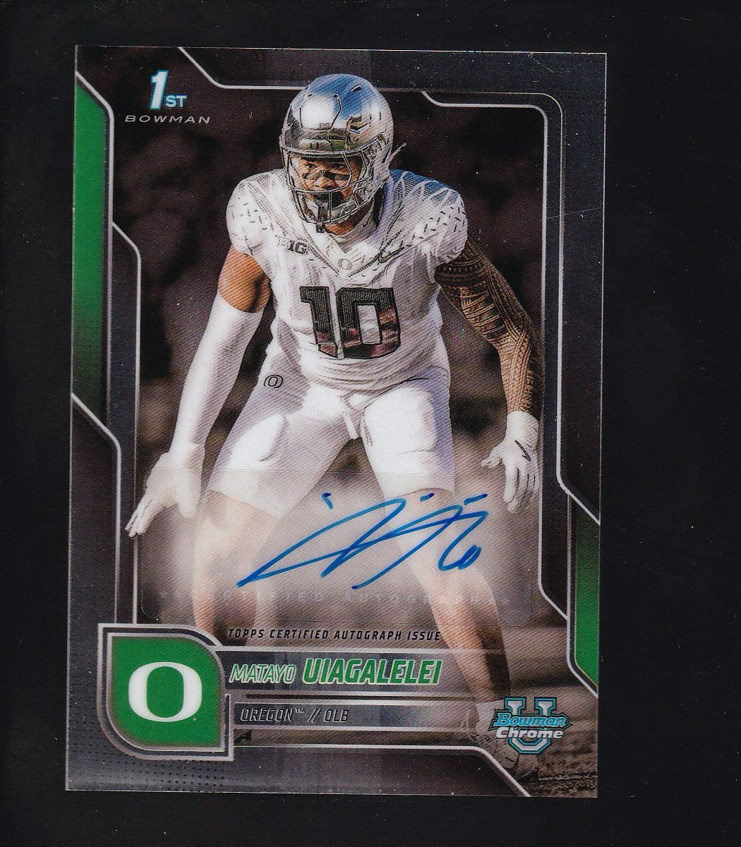 2025 Bowman University Chrome #BCA-MU Matayo Uiagalelei Prospect Autographs