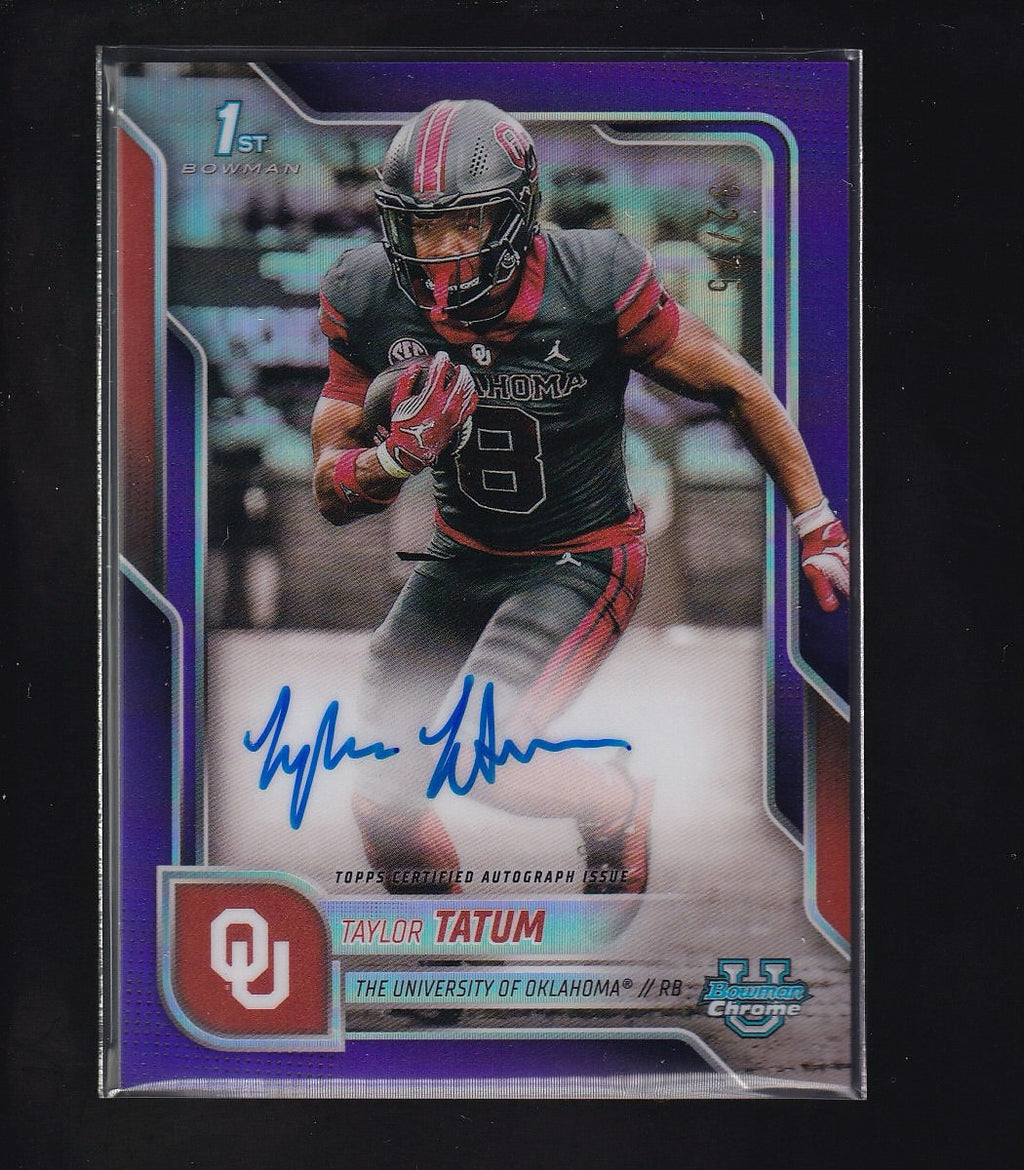 2025 Bowman U Chrome #BCA-TT Taylor Tatum Prospect Autographs Purple Refractor