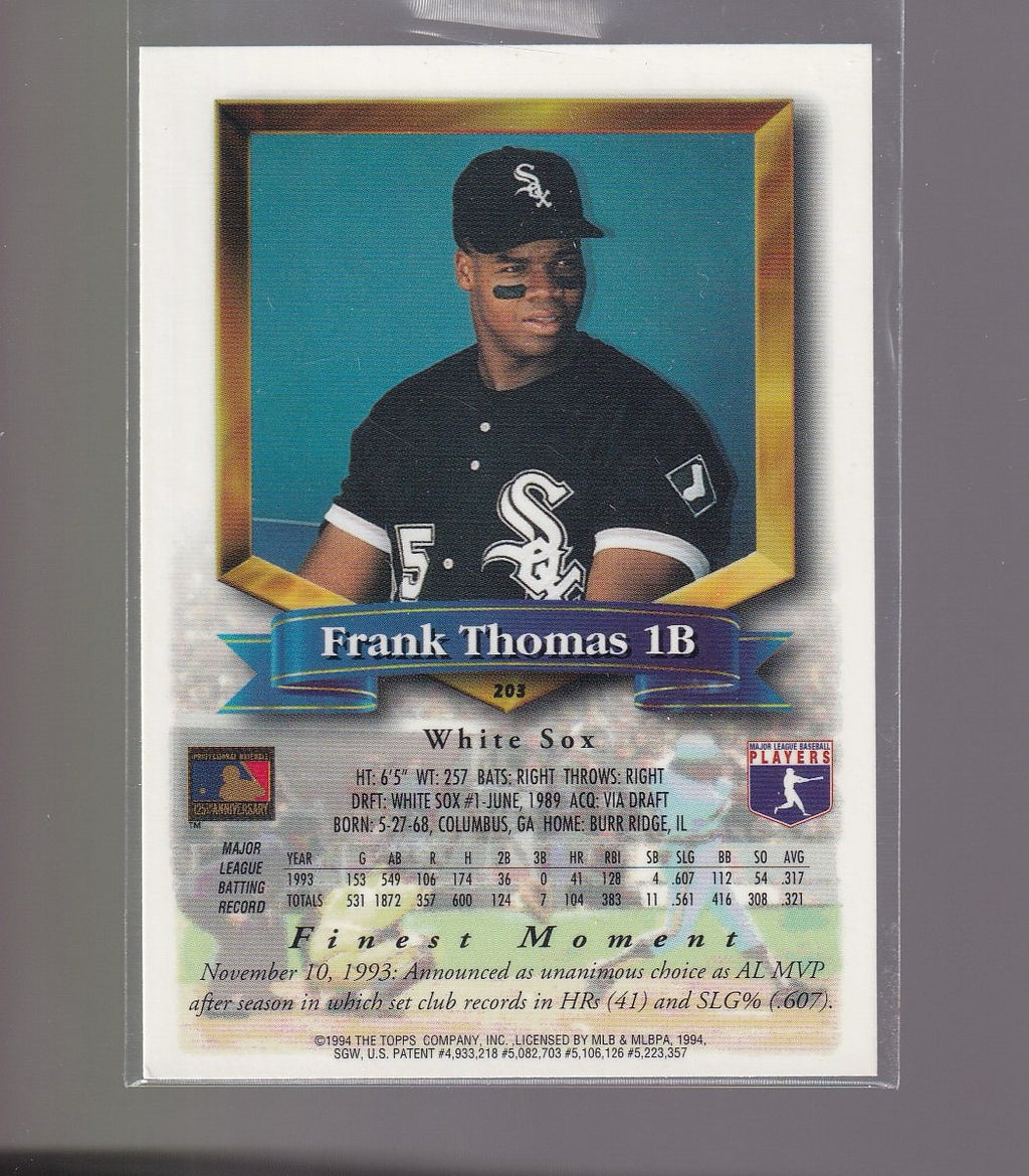 1994 Finest #203 Frank Thomas