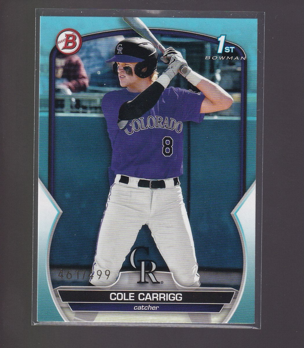 2023 Bowman Draft #BD-151 Cole Carrigg Sky Blue