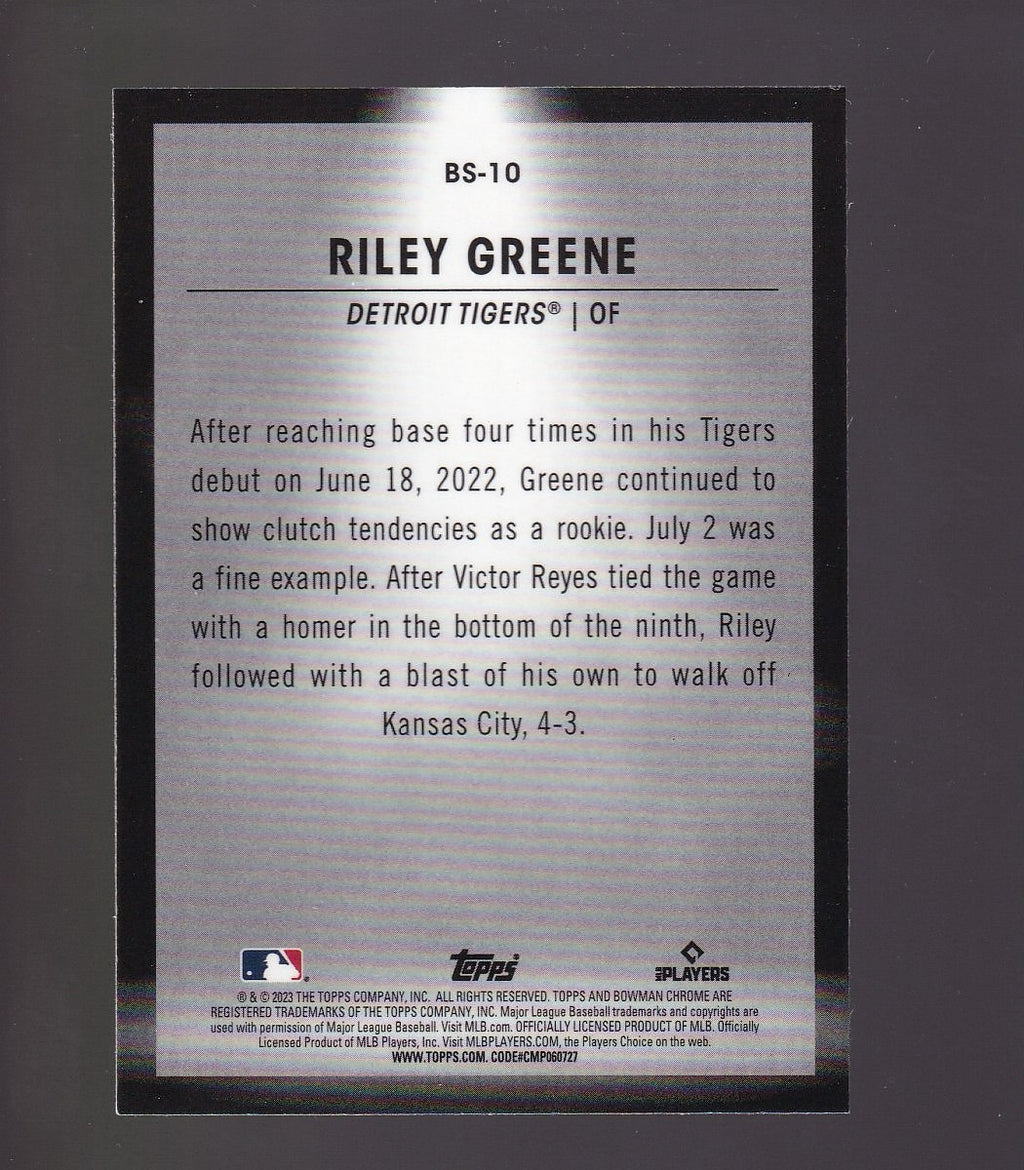 2023 Bowman #BS-10 Riley Greene Bowman Spotlights