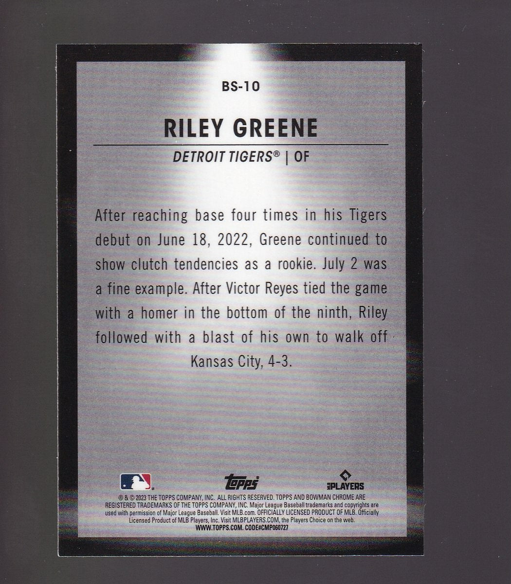 2023 Bowman #BS-10 Riley Greene Bowman Spotlights