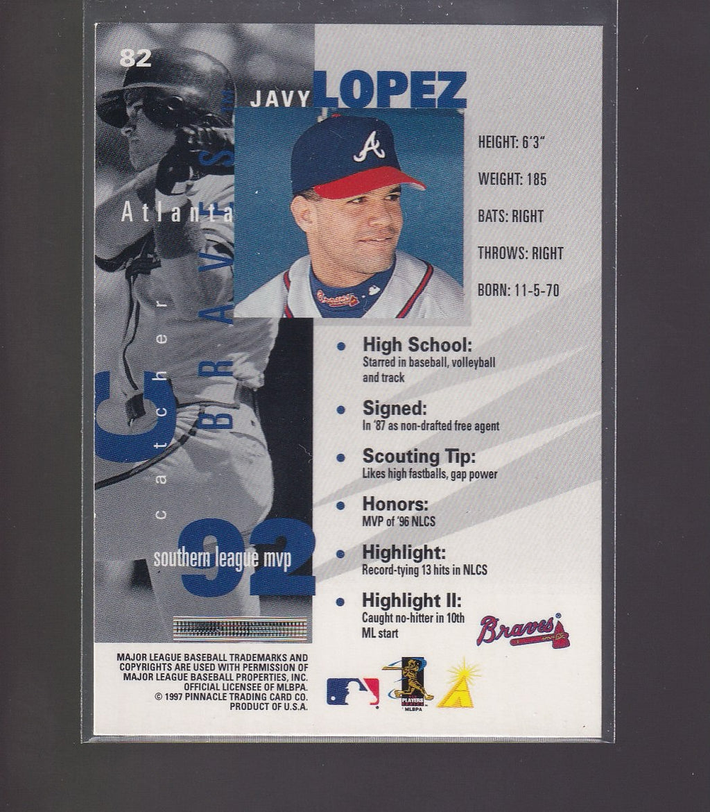 1997 Pinnacle Inside #82 Javy Lopez