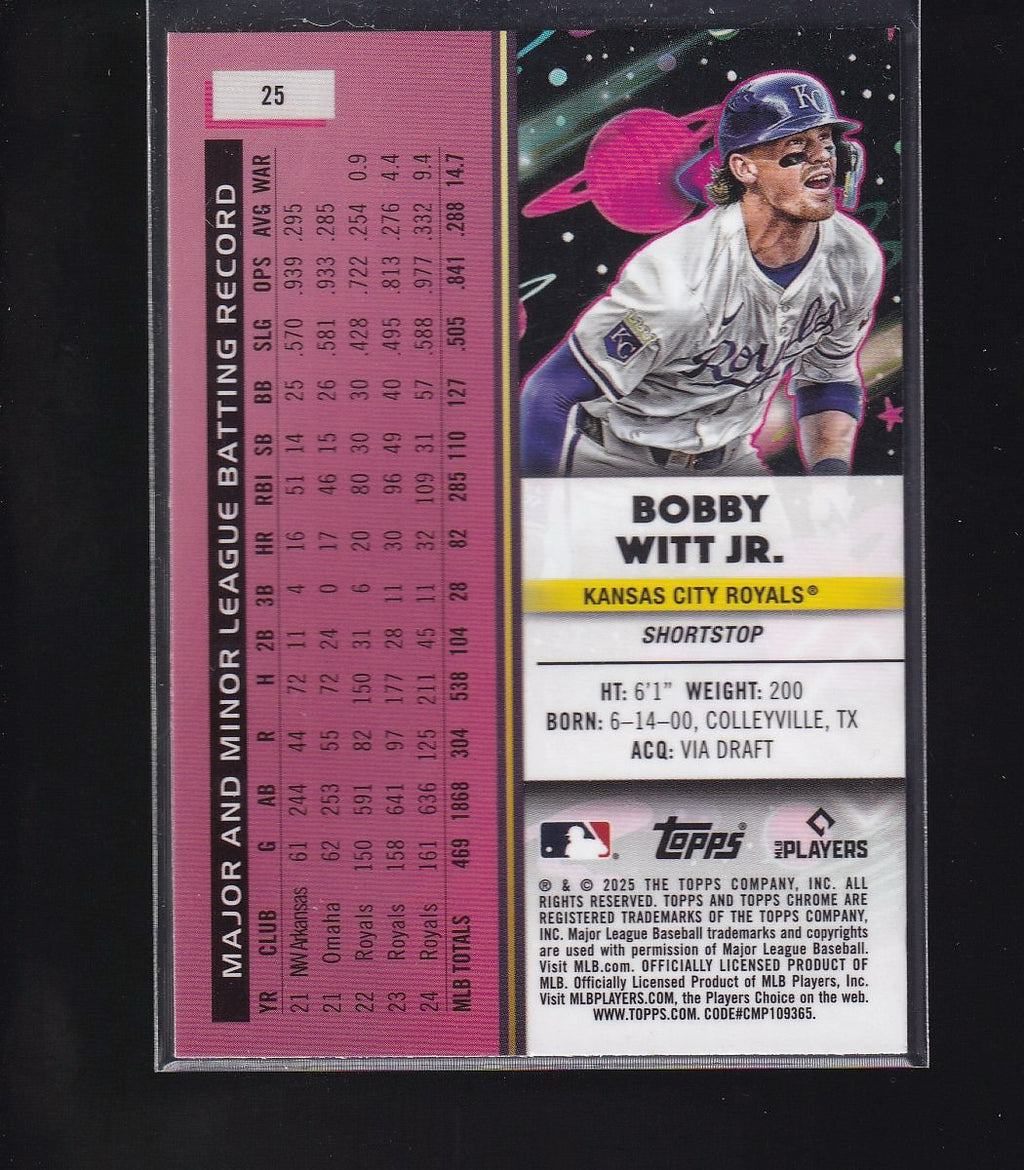 2025 Topps Chrome Cosmic #25 Bobby Witt Jr.