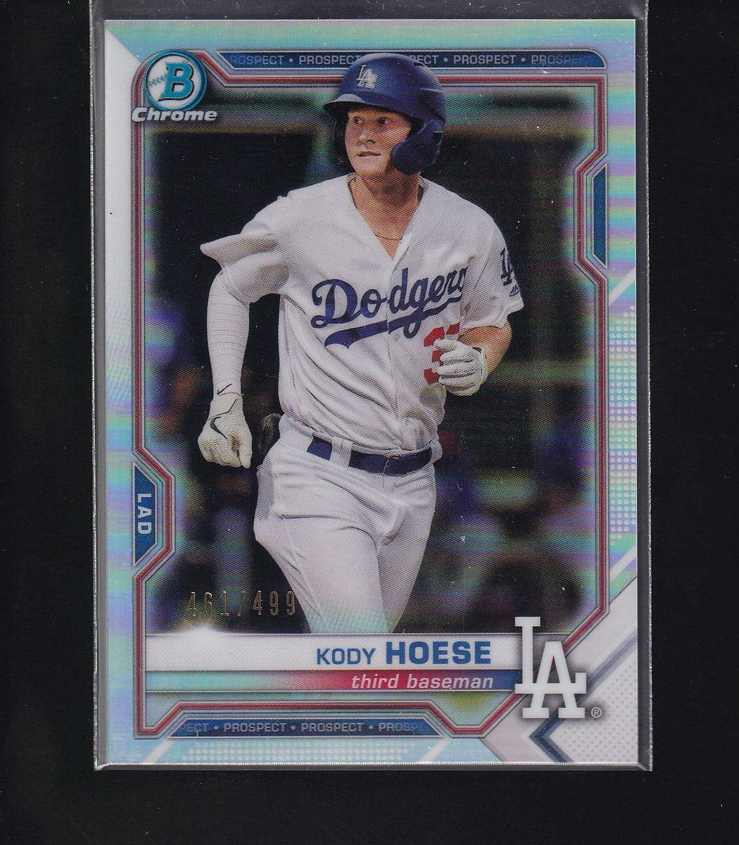 2021 Bowman #BCP-39 Kody Hoese Chrome Prospects Refractor #/499
