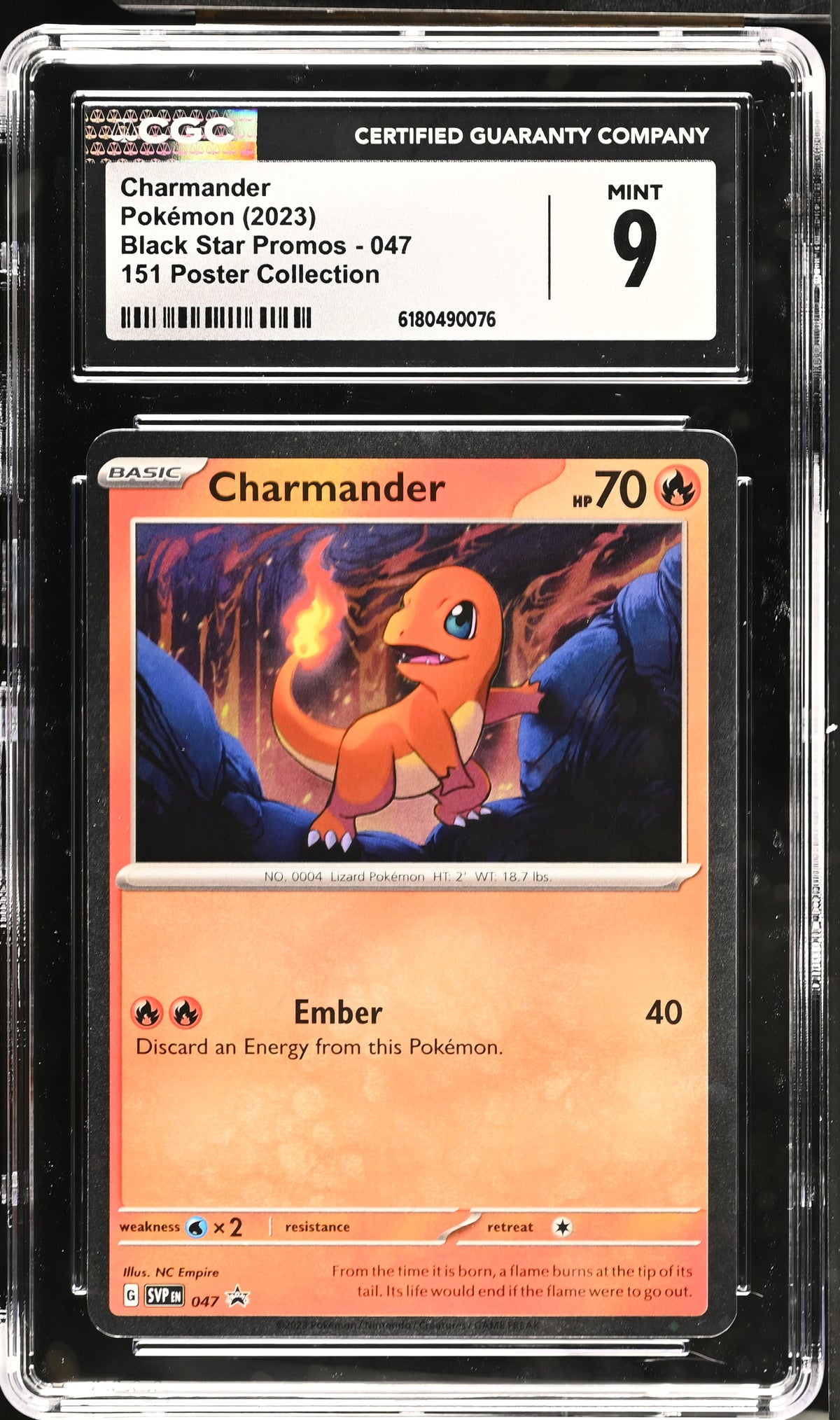 2023 Black Star Promos #047 Charmander CGC 9