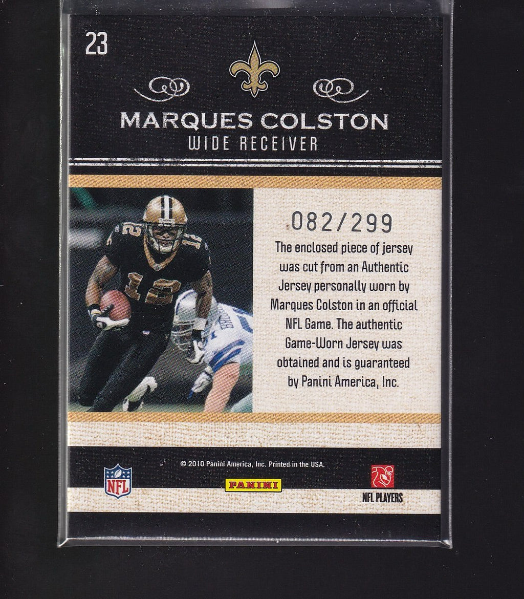 2010 Panini Classics #23 Marques Colston Dress Code Jerseys #/299